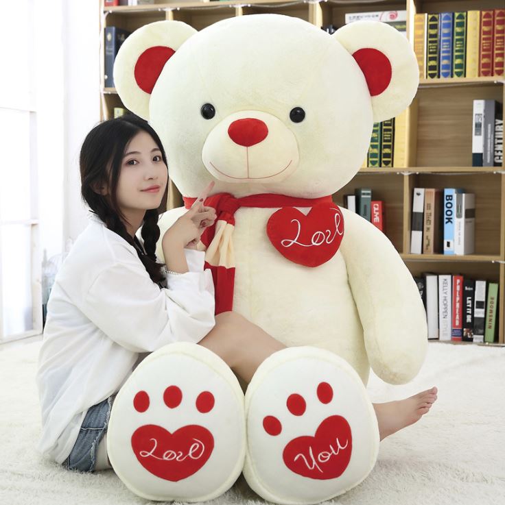 Hình ảnh bạn gái bên gấu bông teddy